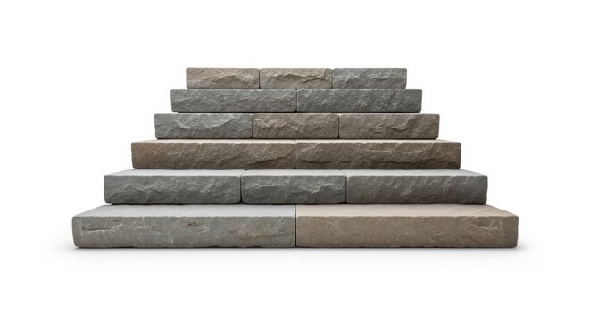 Gray and brown outdoor stone steps with moss texture