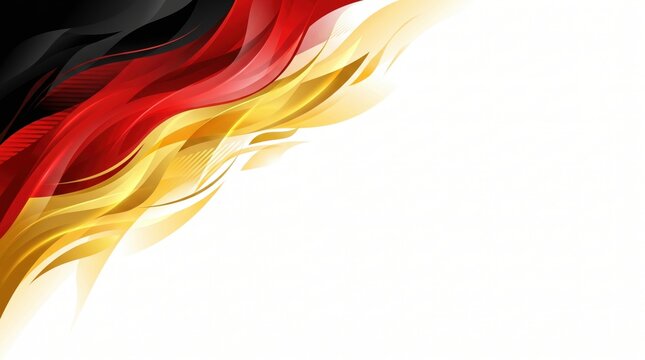 Abstract Germany Flag Background with Dynamic Black Red and Gold Waves for World Cup 2026 National Celebration and Football Match Win or Goal Concept