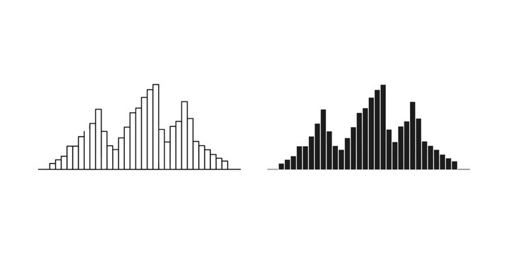 Two audio waveform diagrams in black and white with clean lines against a white background