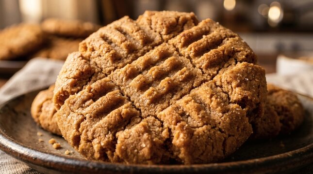 A plate of freshly baked peanut butter cookies perfect for National Peanut Butter Cookie Day
