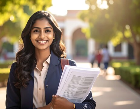 Young woman with papers (2)