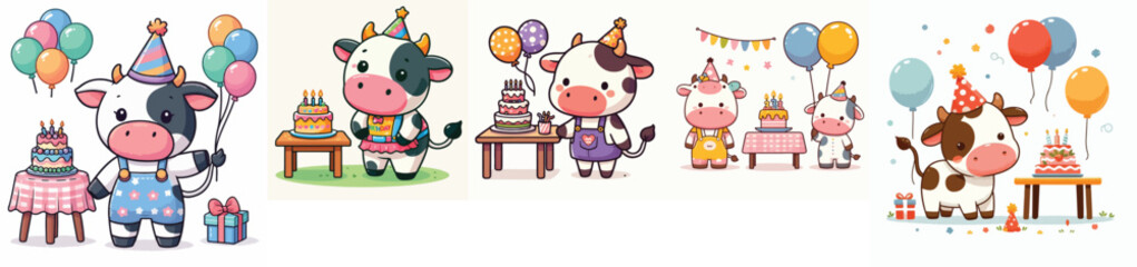 Obraz premium the female calf's birthday