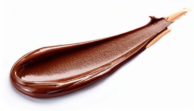 smear of tasty chocolate paste on a white background tasty chocolate paste chocolate paste dark chocolate ads chocolate isolated chocolate paste closeup chocolate day