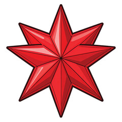 Obraz premium Red star shape with pointed edges.