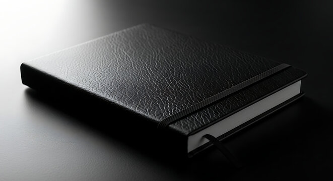 A sleek black laptop with a reflective screen and a modern design.