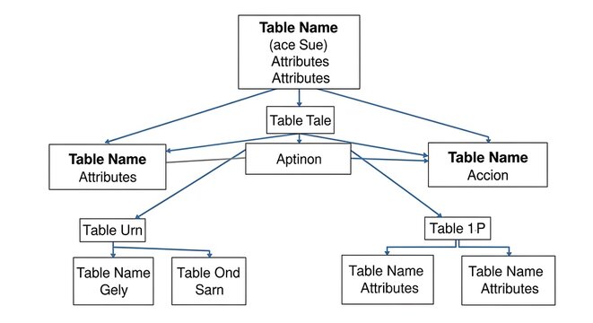 Database Entity Relationship Diagram with Multiple Tables and Attributes.