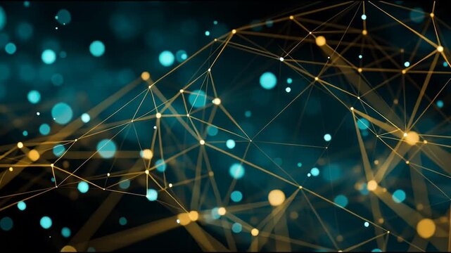 Global network on Earth concept Abstract business connection of lines from nodes It is connected to endless nodes and represents the innovation of communication in the networking
