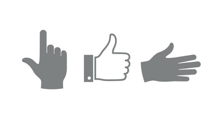 Obraz premium A simple vector illustration of a human hand gesture showing a thumbs up and down icon symbol for social media internet communication