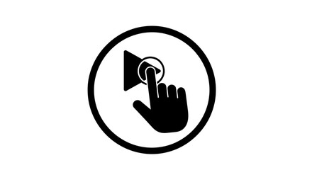 Fototapeta premium A hand-drawn vector illustration of a hand holding a sign symbol, featuring a web icon design with a stop finger pointer, glossy button, and computer cursor logo set