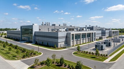 Fototapeta premium Modern and Secure Data Center Campus and Infrastructure