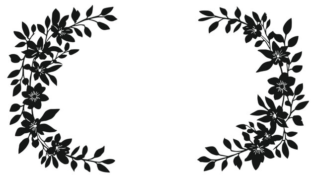 Floral scrolls curving into side motifs add a sophisticated aesthetic to this plain white surface.