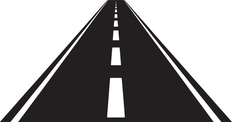 Asphalt road isolated on white background showing empty highway path with direction line arrow symbol for transportation travel and future business concept vector illustration © RazuAhmed