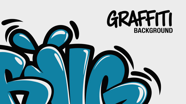 graffiti art on white background street urban tagging painting wall expression culture vibrant colorful bold lines shapes abstract design vector illustration