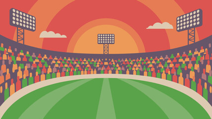 stadium crowd vector illustration sports event arena spectators fans game competition team match fanbase cheering energy activity outdoor venue graphic design © MdRafiqul