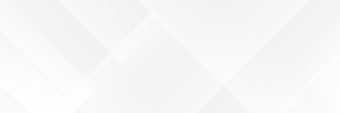 Abstract white and grey background with grey square decoration, minimalist geometric design
