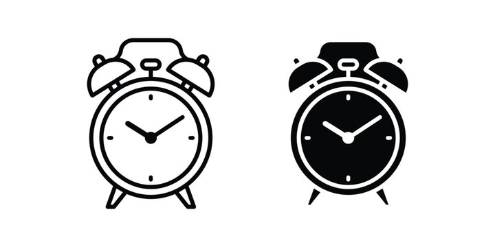Alarm clock in black and white time