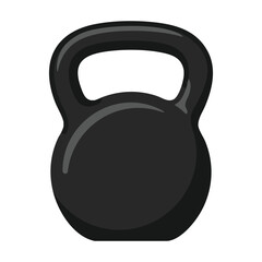 Fototapeta premium Black Kettlebell Isolated on White Background