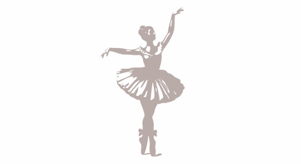Ballet Dancer in Pirouette Pose Illustration. © JJ_Stock