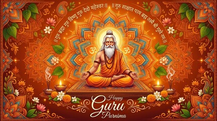 Obraz premium Happy Guru Purnima Wishes