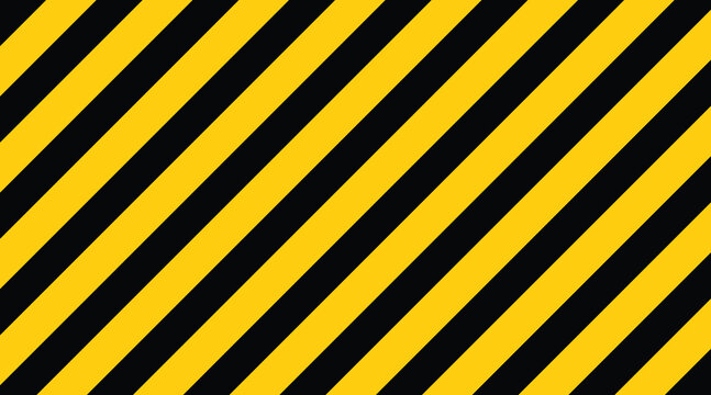 Yellow and black diagonal striped pattern background texture caution warning sign  hazard alert symbol  safety indicator