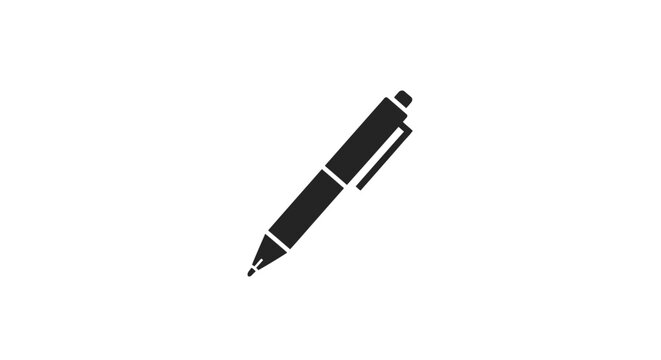 Black pen with silver accents writing instrument.