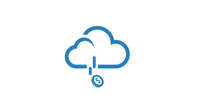 Weather Cloud Rain Icon Symbol.
