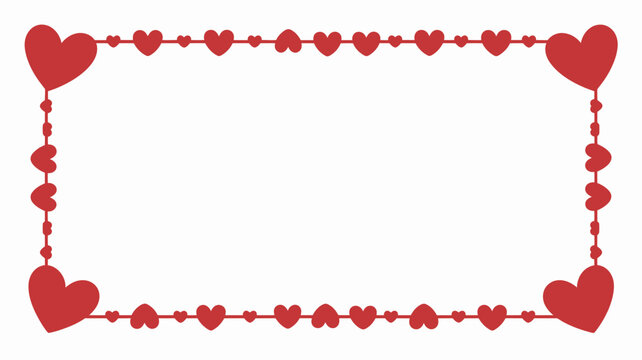 heart frame decorative red vector border love romantic design pattern illustration graphic icon symbol emotion affection relationship valentine wedding greeting card