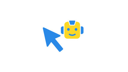 Obraz premium Smiling Lego Robot Head with Arrow.