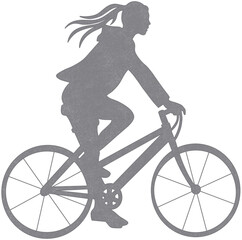 Fototapeta premium cycling person shadow
