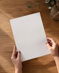 Obraz premium Blank Paper Mockup for Branding and Creative Design Presentation