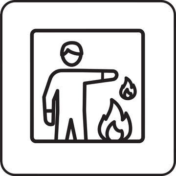Person Refueling with Fire Symbol Indicating Flammable Liquid Featuring Warning, Safety, Gas with Petrol and Fuel Elements for Icon, Graphic
