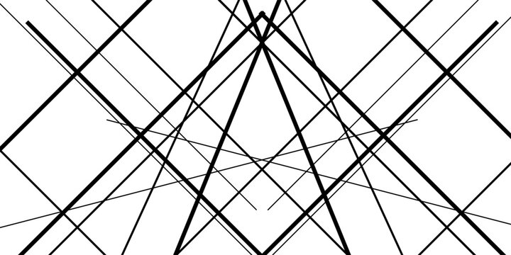 Random chaotic lines abstract geometric pattern / texture. Modern, contemporary art-like illustration