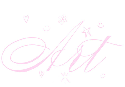 Art word handwritten calligraphic font fancy wedding artsy cute