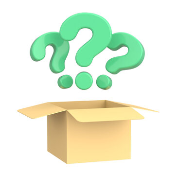 Mystery box. Lucky box. 3D illustration.
