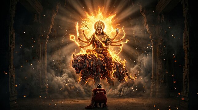 Devotion Before the Supreme Divine Presence of Maa Durga