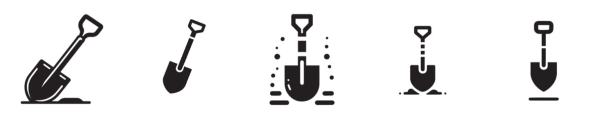 shovel vector with silhouette style © sarah16blakeyxh2