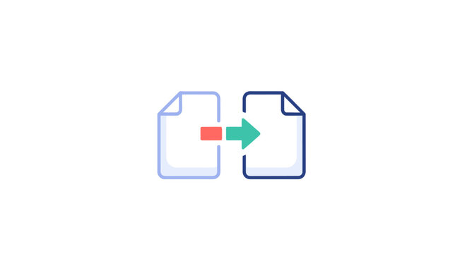 File transfer icon with arrow.
