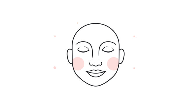 Woman Face Blush Contouring Makeup Cosmetic.