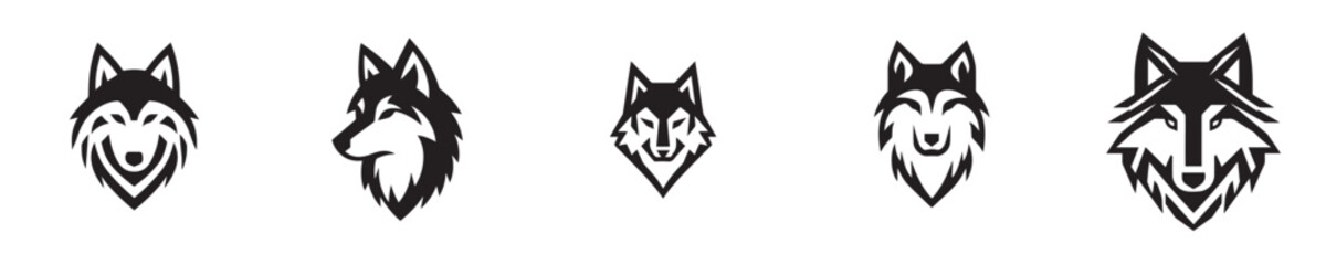 wolf head vector with silhouette style © sarah16blakeyxh2