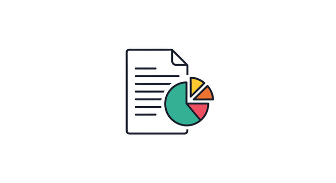 Report Document with Pie Chart Graph.