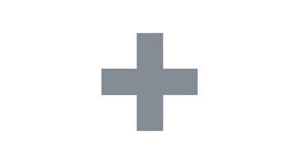 Fototapeta premium Grey Cross Symbol Sign Icon.