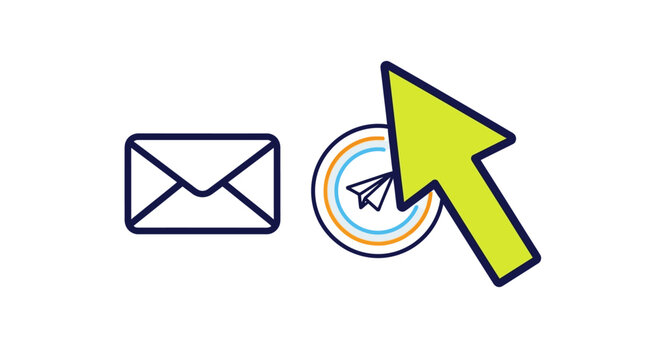 Email Communication Digital Concept Icon.