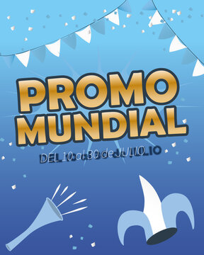 Posteo para redes PROMO MUNDIAL bubucela y gorro de argentina