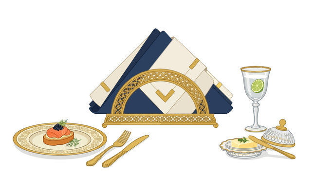 Elegant table setting with plate.
