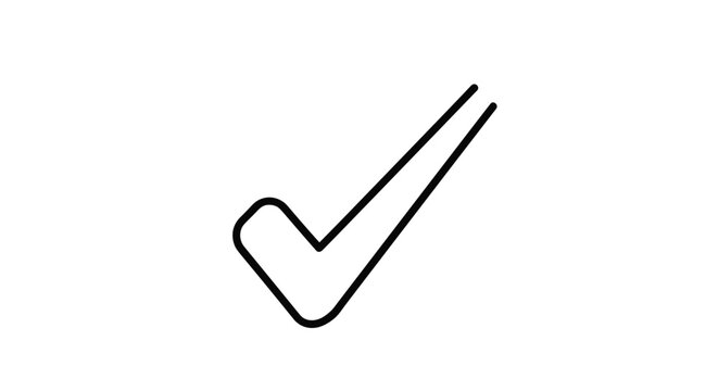 Black double check mark outline icon on a white background, symbolizing read status, verification, or double confirmation.