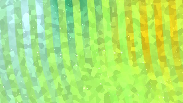 Abstract bright green and yellow gradient background with vertical stripes and mosaic texture.