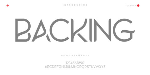 Minimal geometric font for modern visual identity © Luke Project