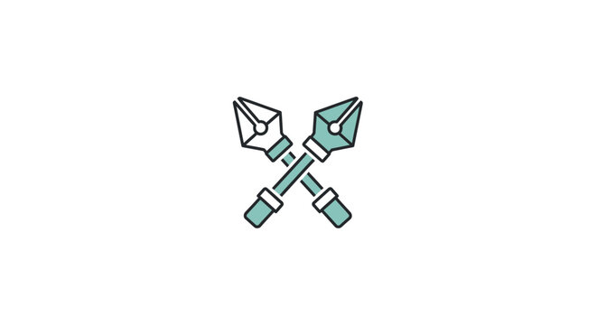 Crossed Arrowheads with Green Handles.