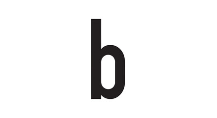 letter b bold black on white background © MdMosharef