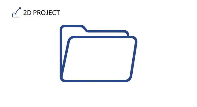 Blue Folder Icon Design Element.